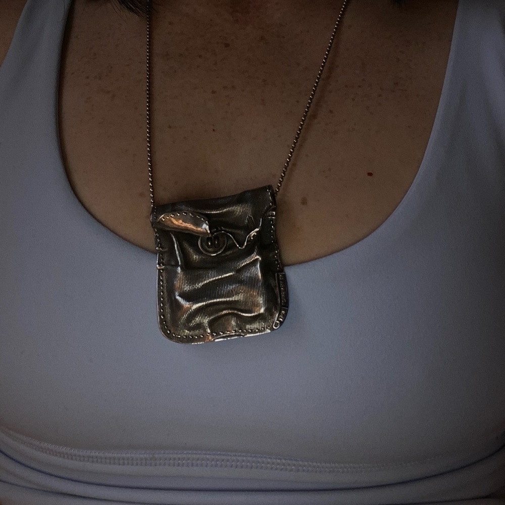 MAREK + LUCYNA NIENIEWSCY sterling silver coin purse pendant brooch - Picture 3 of 16